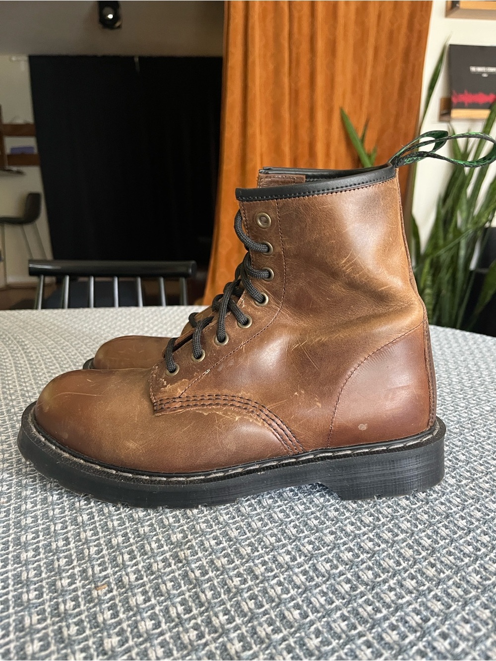 Solovair NPS Men's Brown Lace-Up derby Work Boots Gaucho leather - Picture 4 of 9